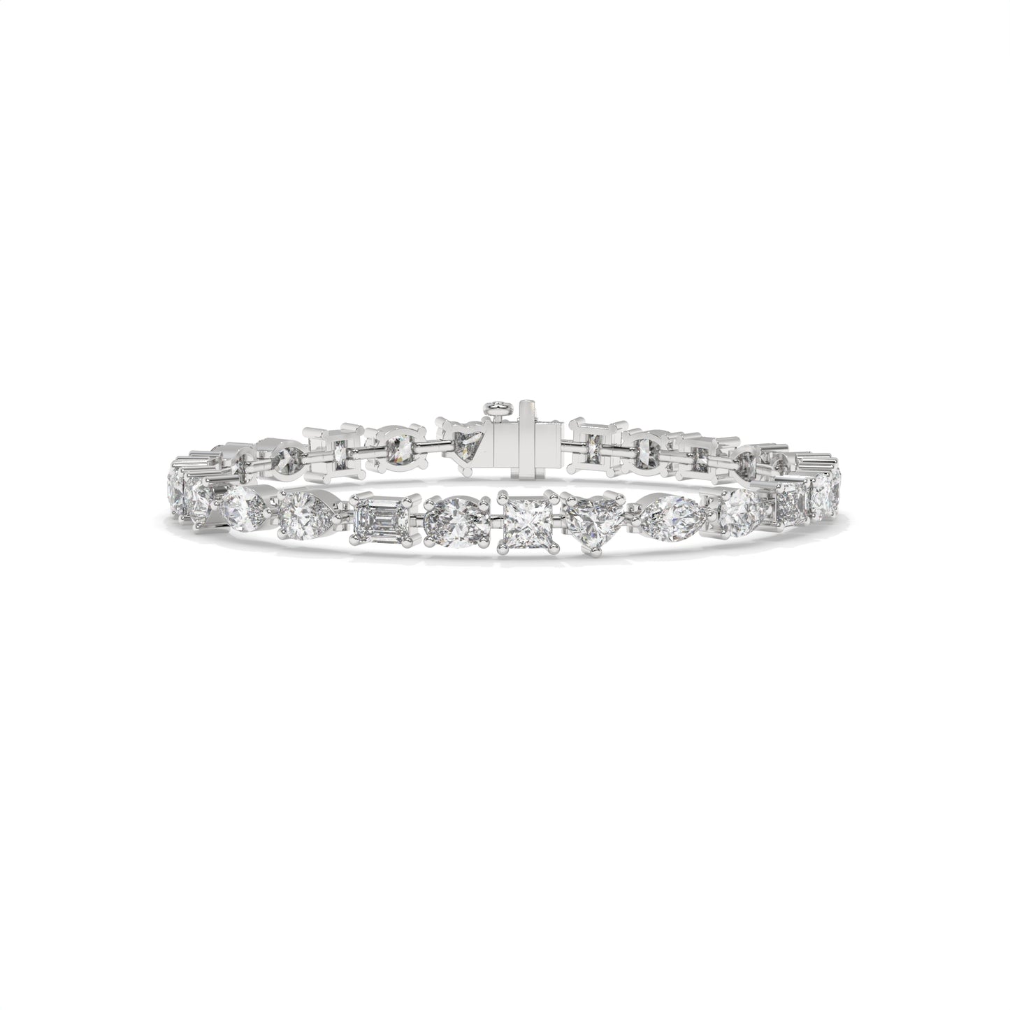 12.47 CTW Alternating Round Diamond Tennis Bracelet