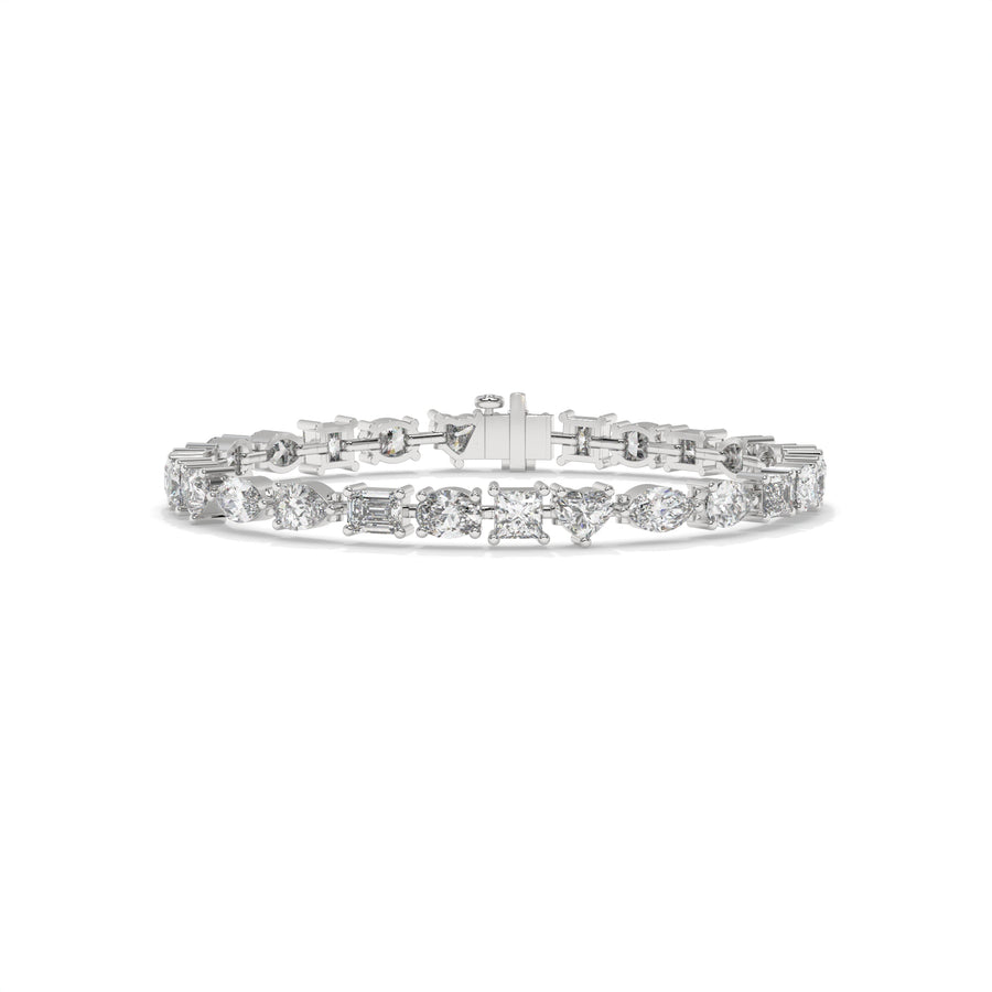 12.47 CTW Alternating Round Diamond Tennis Bracelet