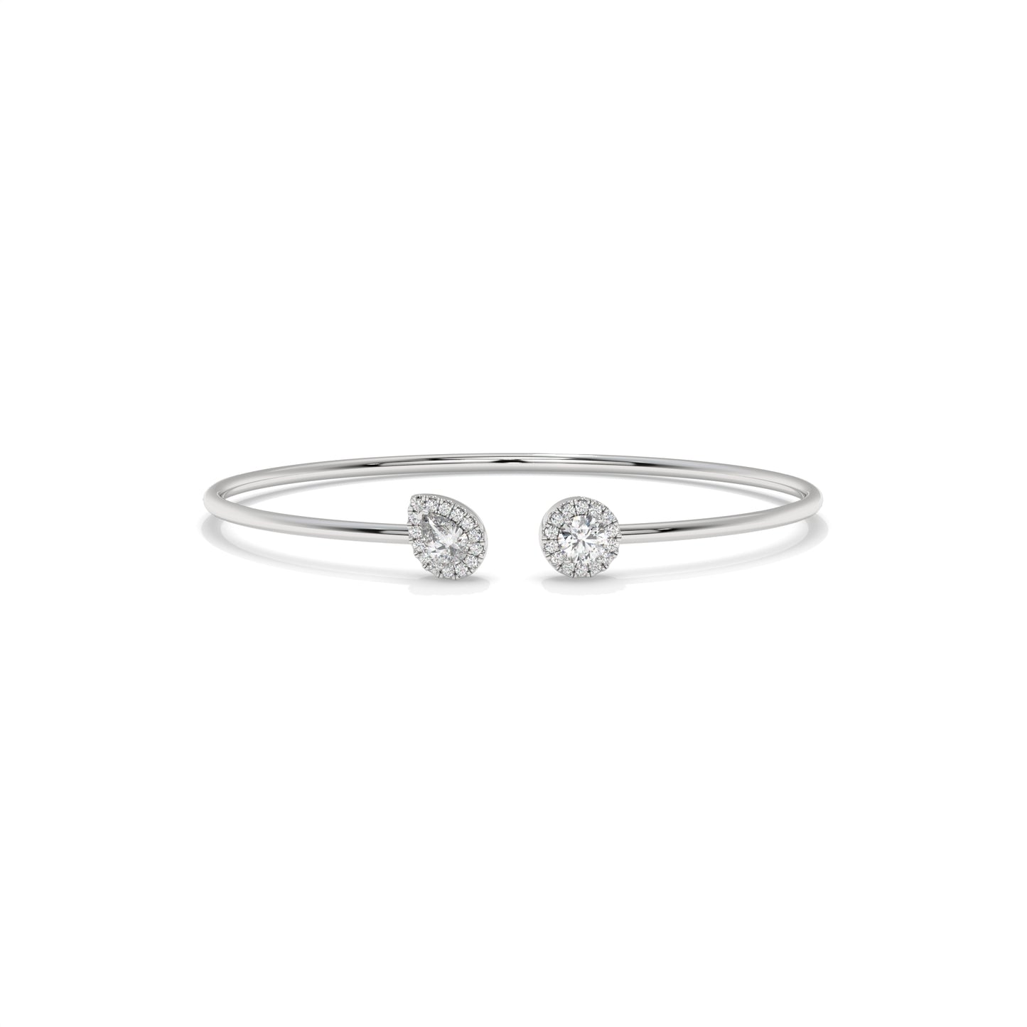 Open Cuff Diamond Bangle Bracelet – 0.93 CTW
