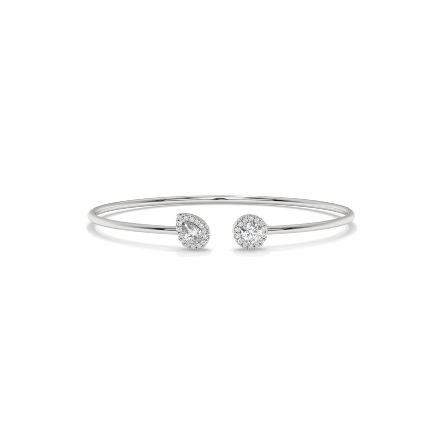 Open Cuff Diamond Bangle Bracelet – 0.93 CTW