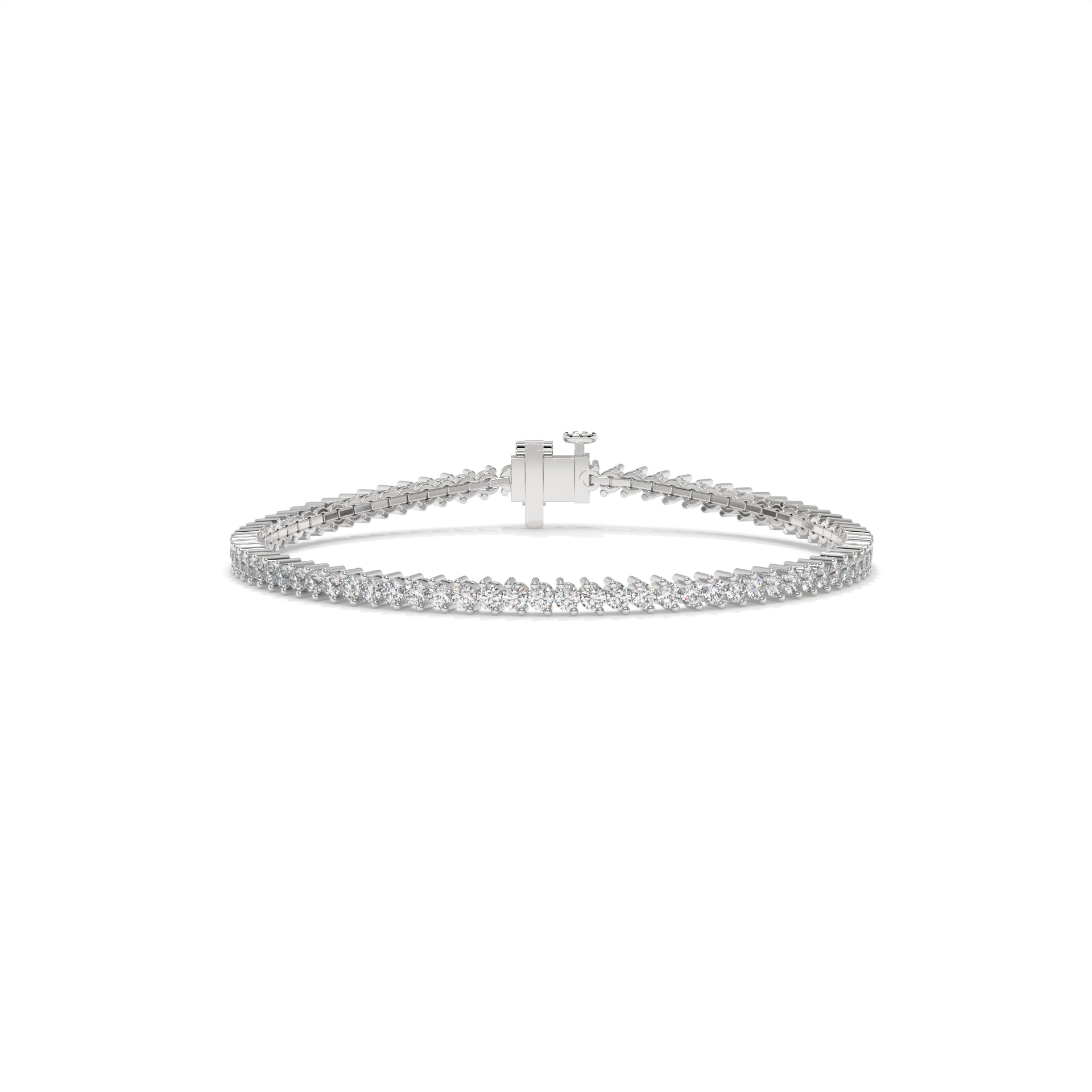 Chevron Diamond Tennis Bracelet - 3.12 CTW