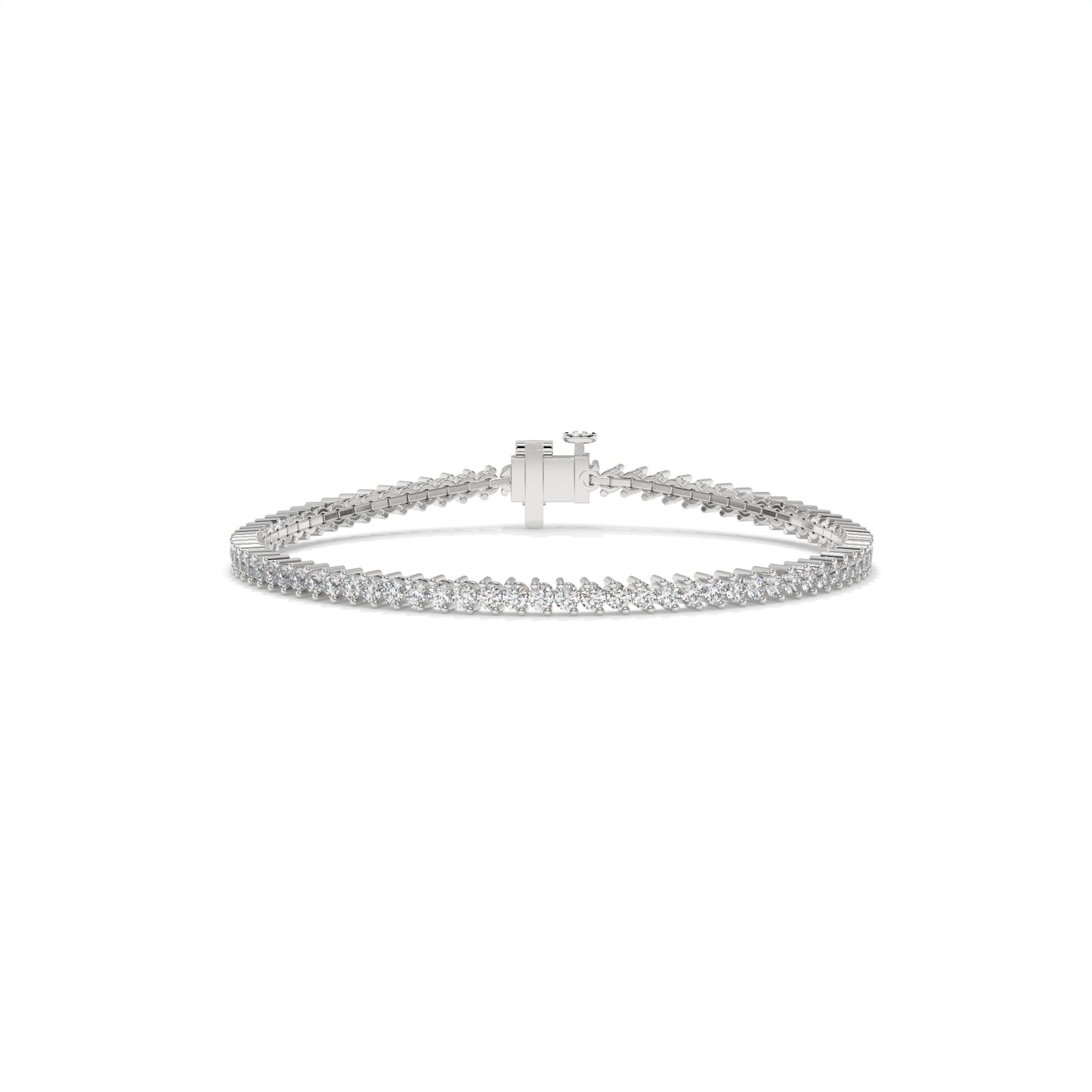 Chevron Diamond Tennis Bracelet - 3.12 CTW