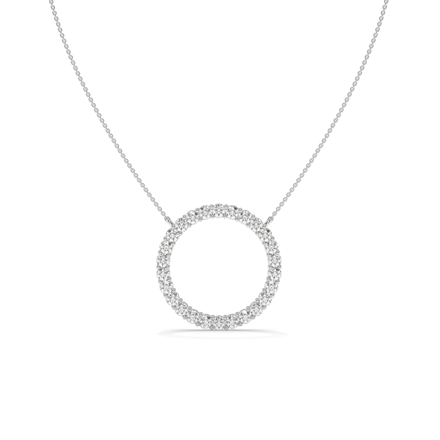 0.93 CTW Pear & Round Halo Diamond Pendant Necklace