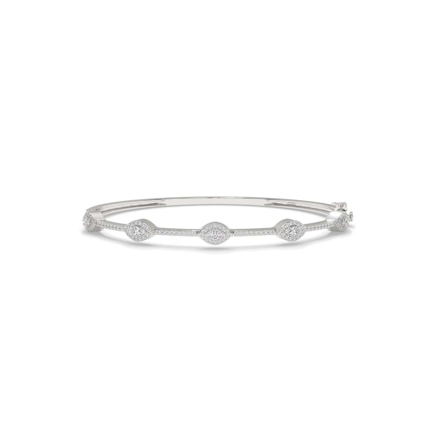 0.70 CTW Bezel Set Diamond Bangle Bracelet