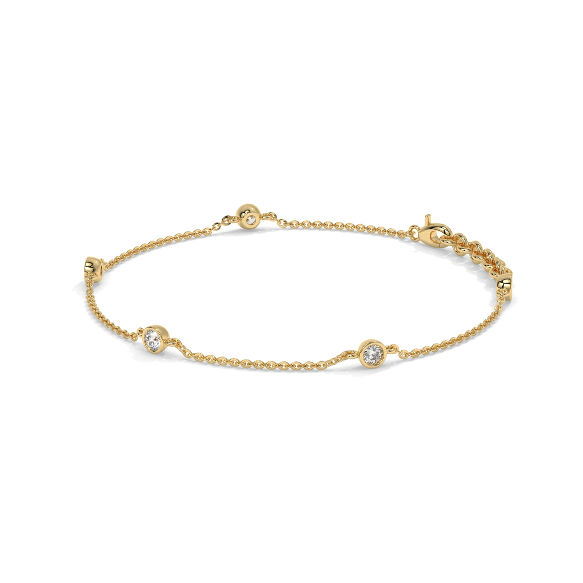 Gold bracelet with small diamonds GLAM NYC