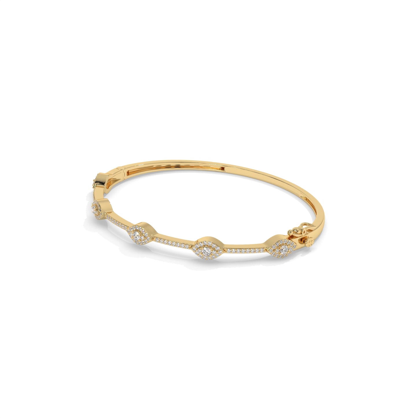 0.70 CTW Bezel Set Diamond Bangle Bracelet