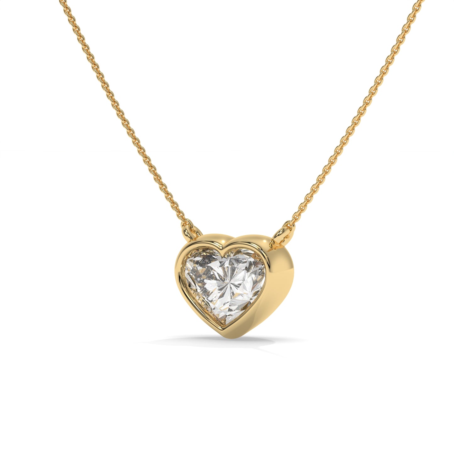 1.52 CTW Heart Solitaire Pendant Necklace