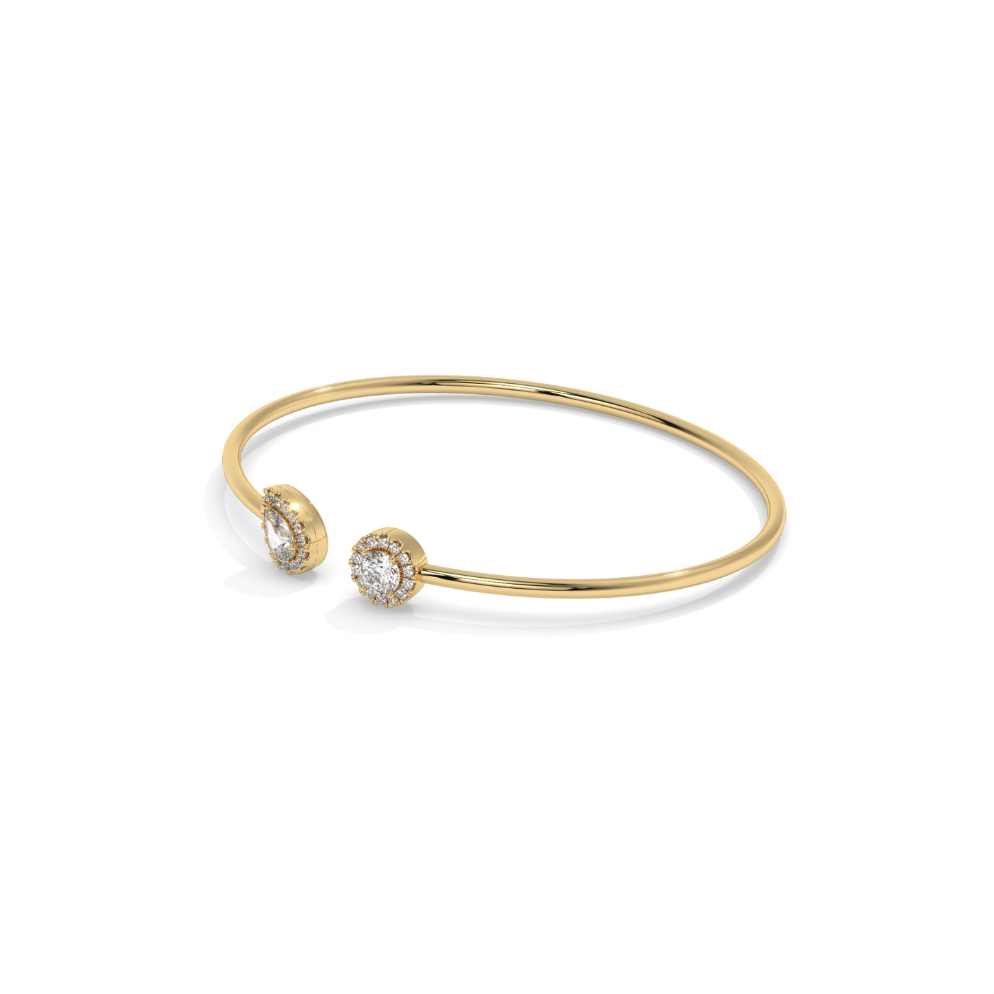 Open Cuff Diamond Bangle Bracelet – 0.93 CTW