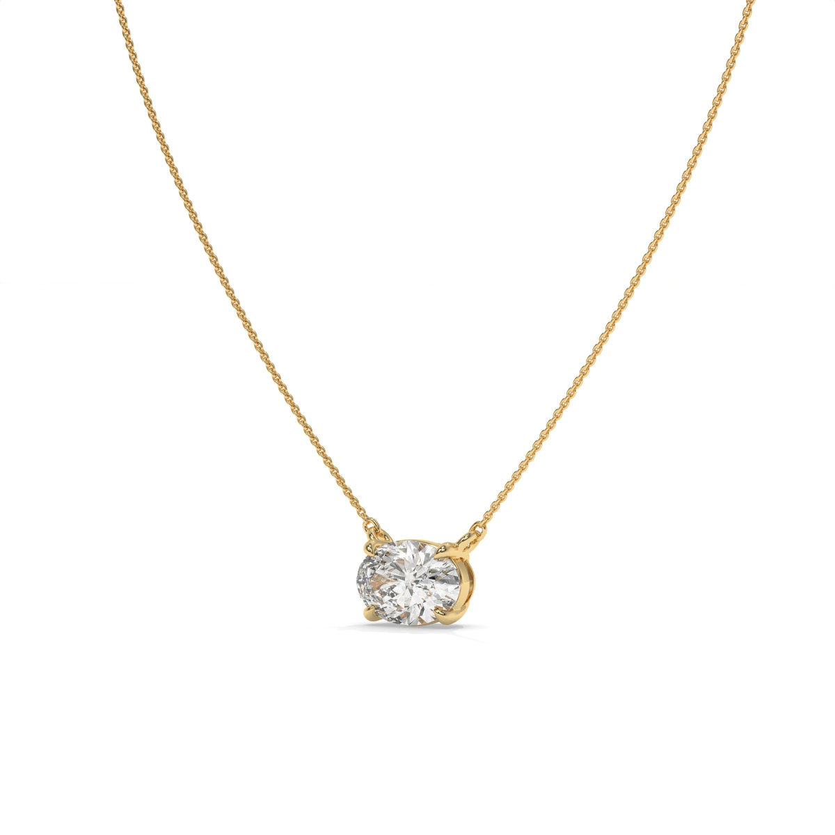1.00 CT Round Diamond Solitaire Pendant Necklace