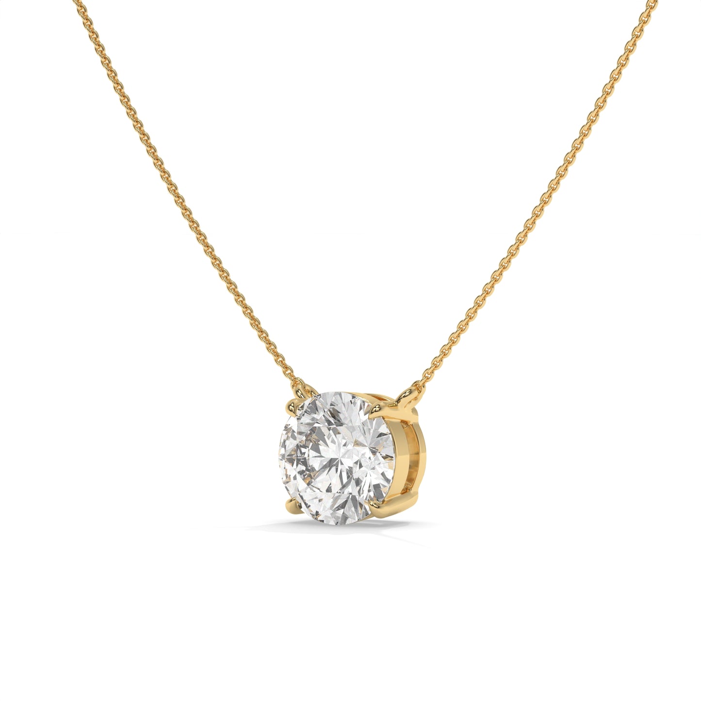 1.50 CT Round Lab-Grown Diamond Solitaire Pendant Necklace
