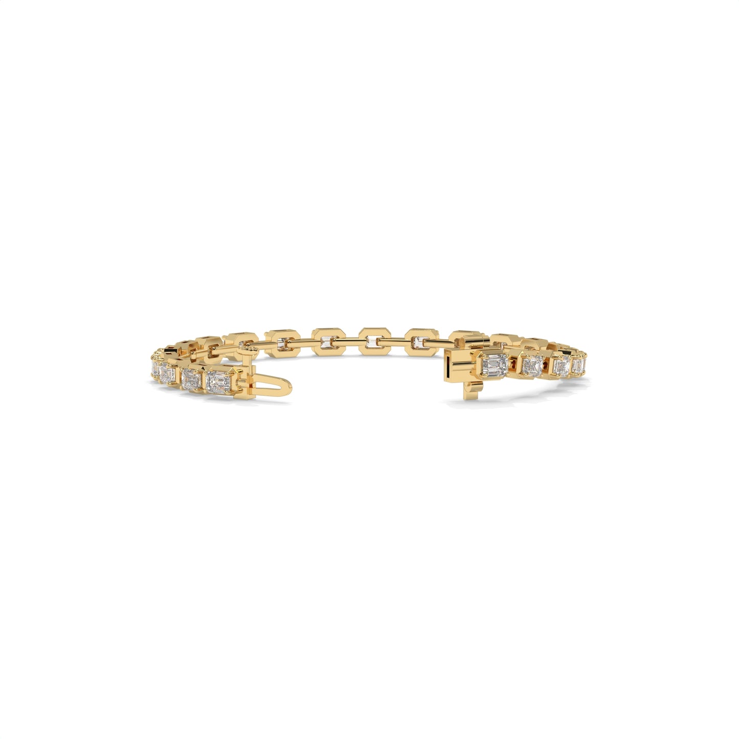 3.96 CTW Diamond Paperclip Link Bracelet