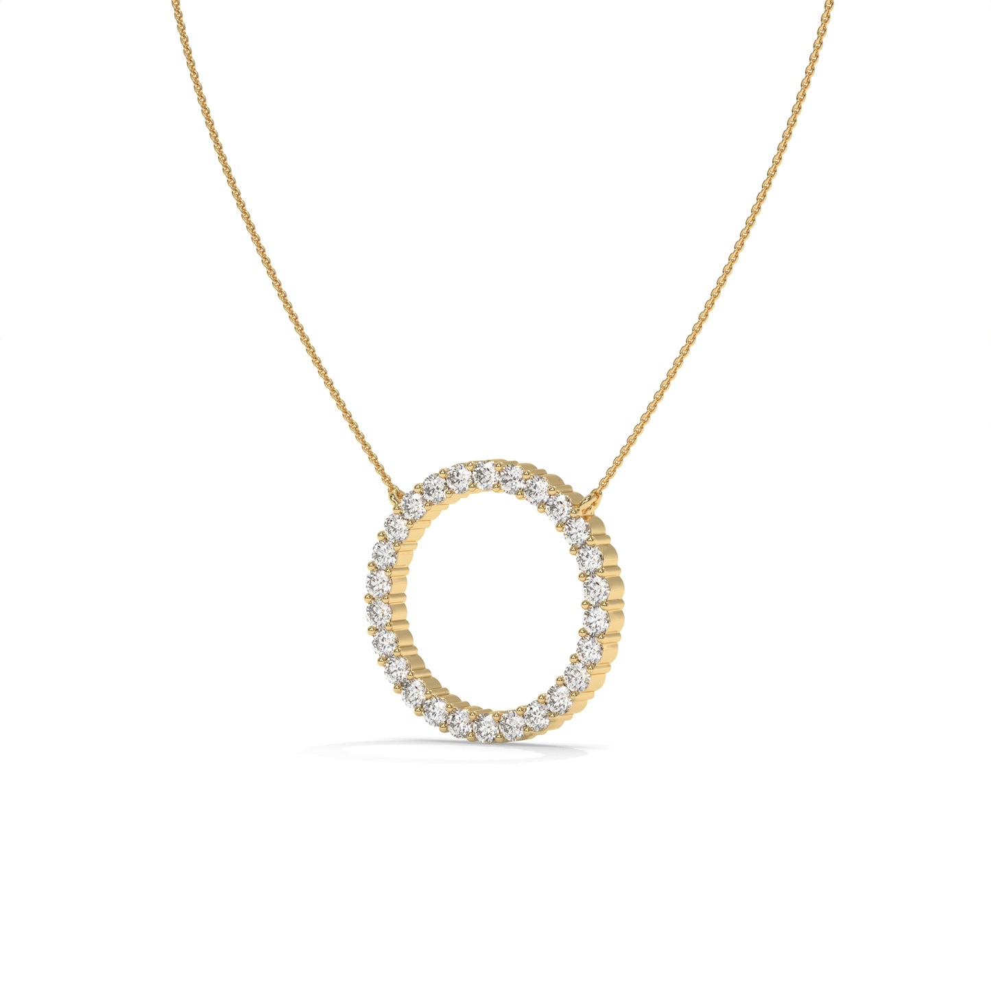 0.93 CTW Pear & Round Halo Diamond Pendant Necklace
