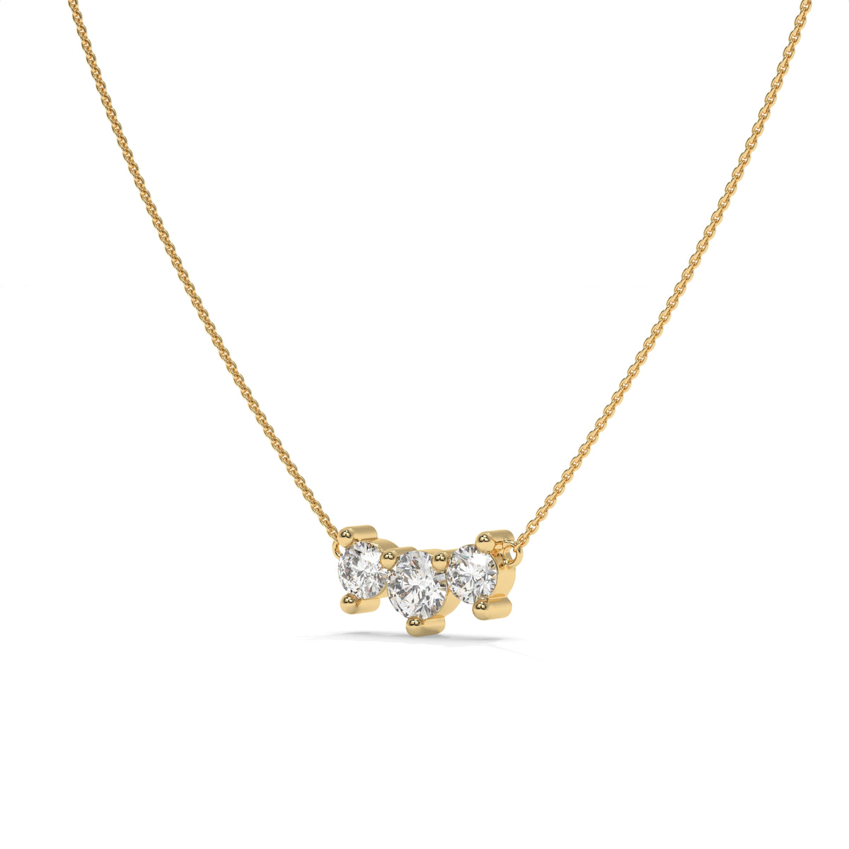 0.84 CT Diamond Cluster Bar Pendant Necklace