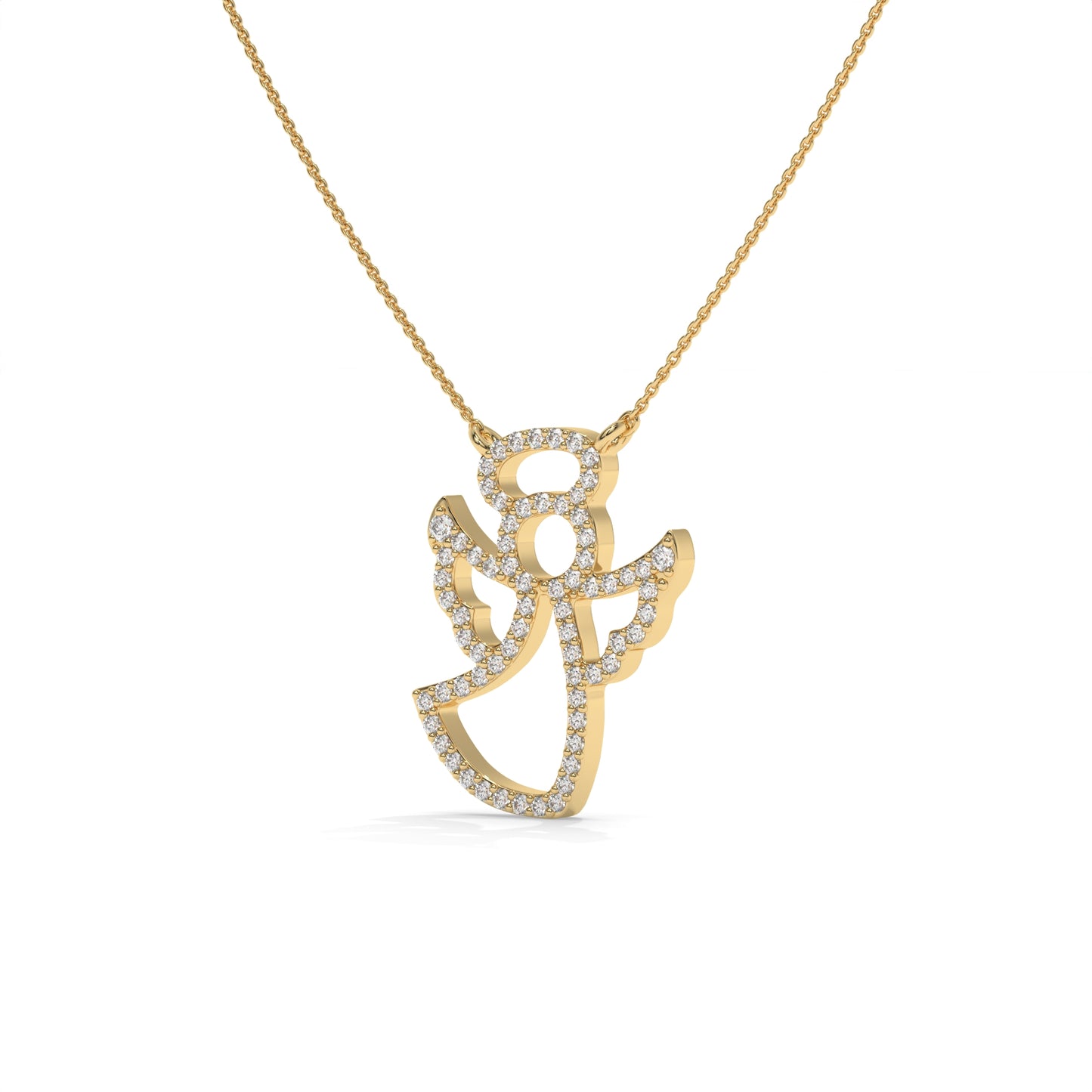 Angel Diamond Pendant Necklace - 0.27 CTW