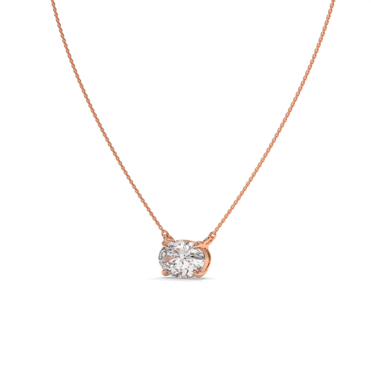 1.00 CT Round Diamond Solitaire Pendant Necklace
