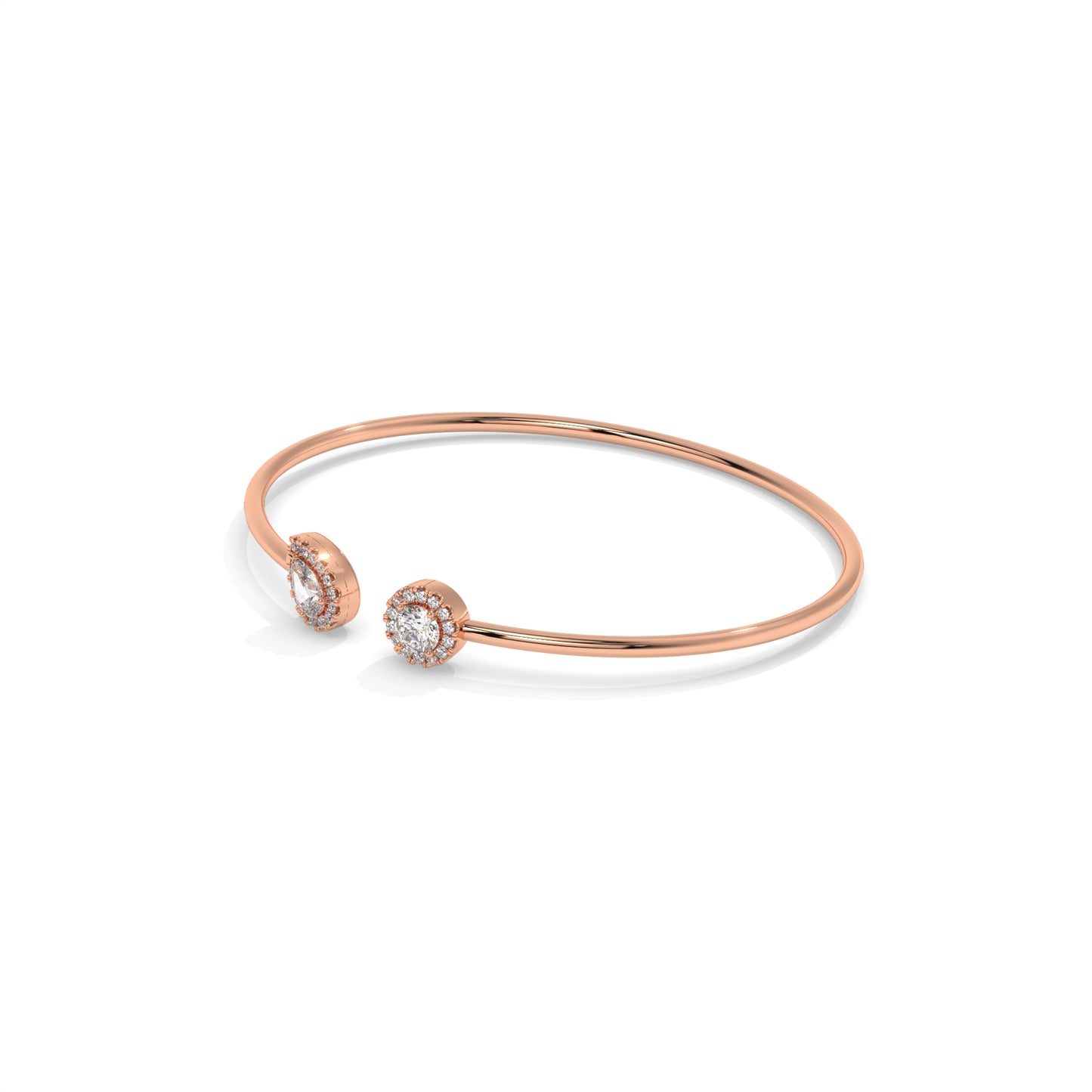 Open Cuff Diamond Bangle Bracelet – 0.93 CTW