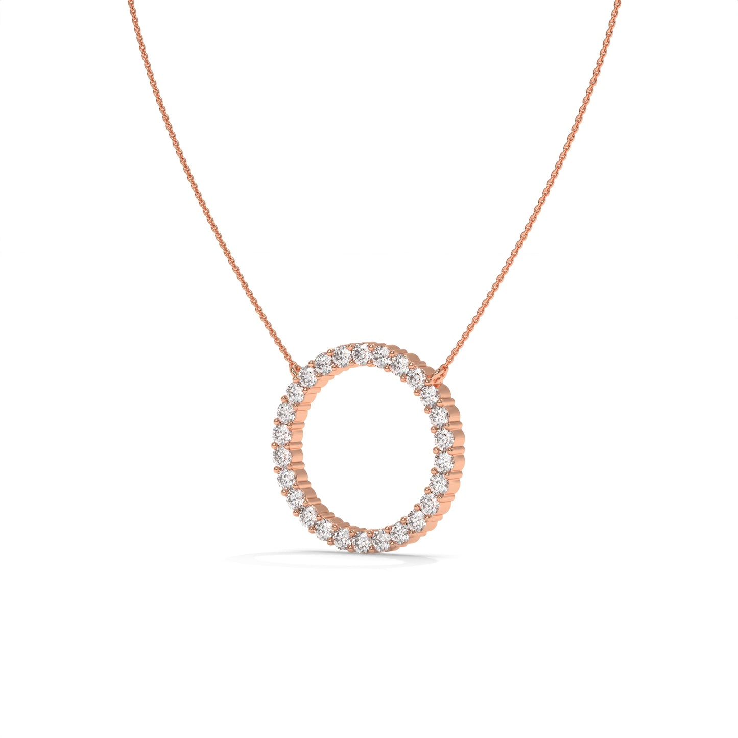 0.93 CTW Pear & Round Halo Diamond Pendant Necklace