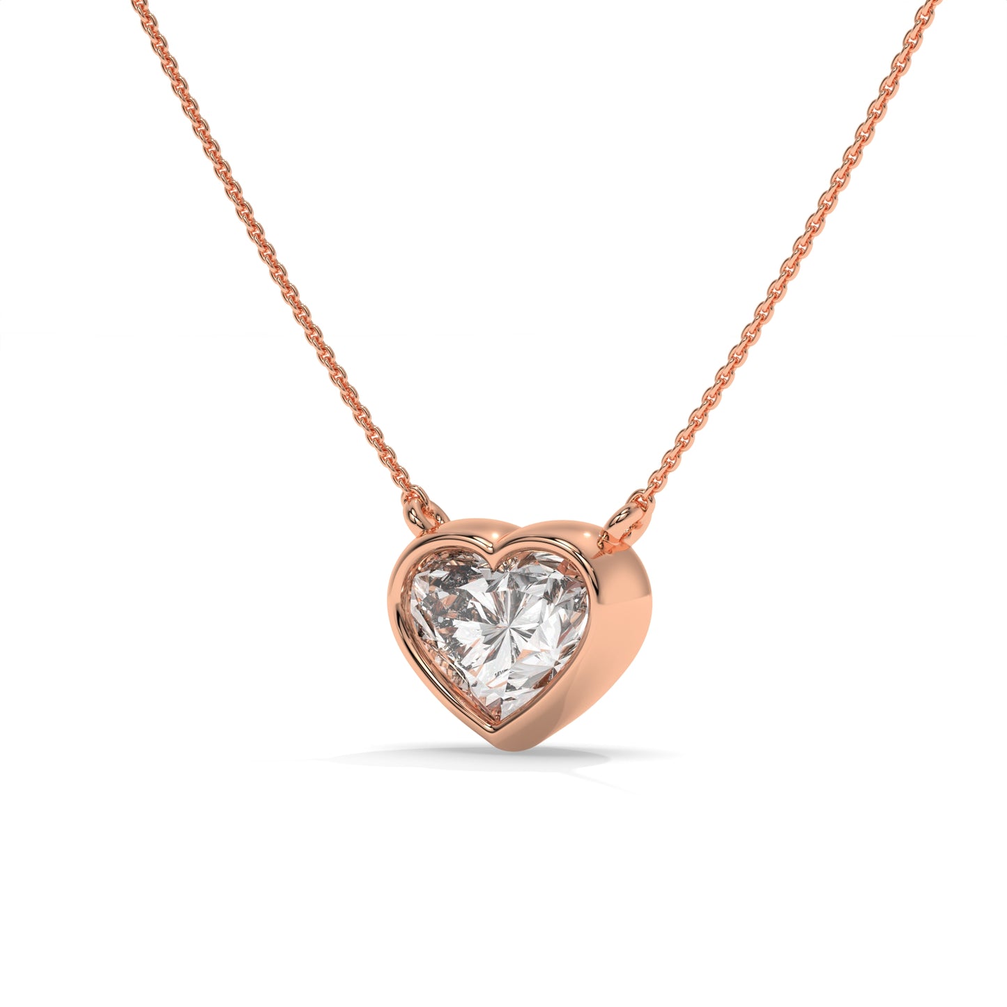 1.52 CTW Heart Solitaire Pendant Necklace