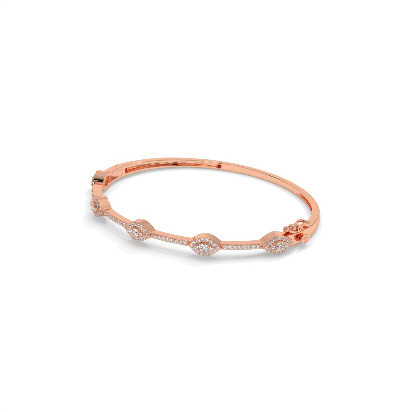 0.70 CTW Bezel Set Diamond Bangle Bracelet