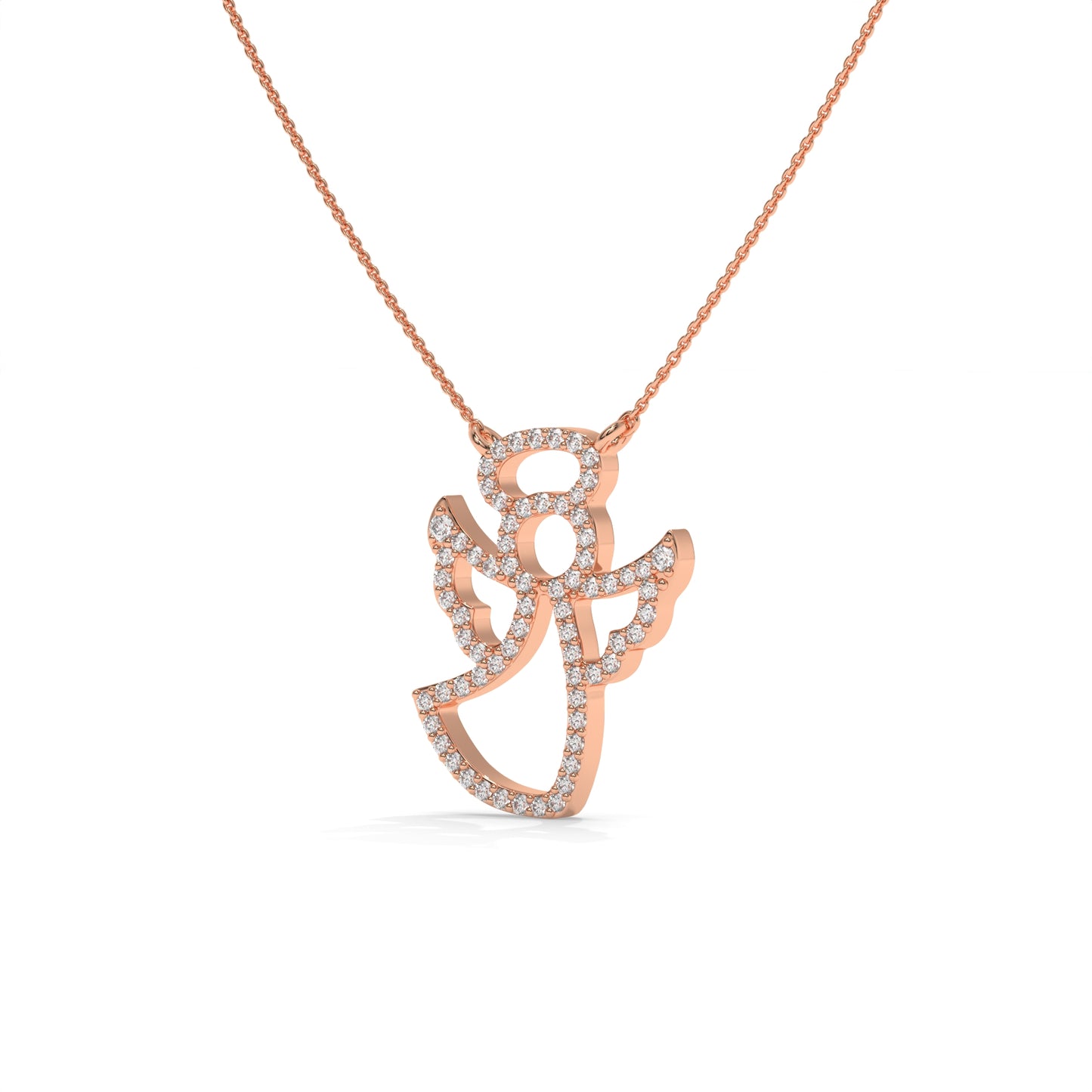 Angel Diamond Pendant Necklace - 0.27 CTW