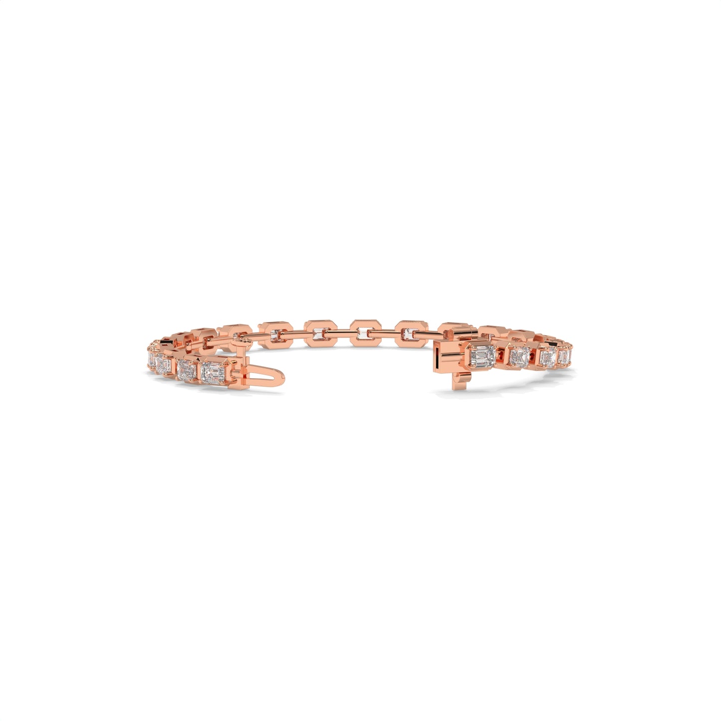3.96 CTW Diamond Paperclip Link Bracelet