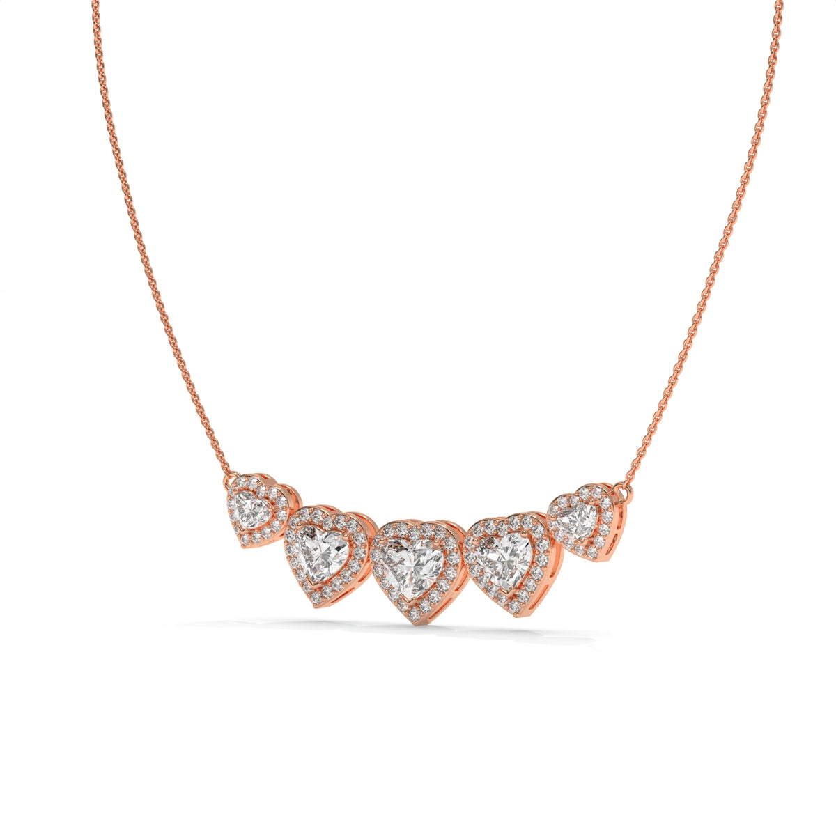 4.40 CTW Multi-Heart Lab-Grown Diamond Necklace