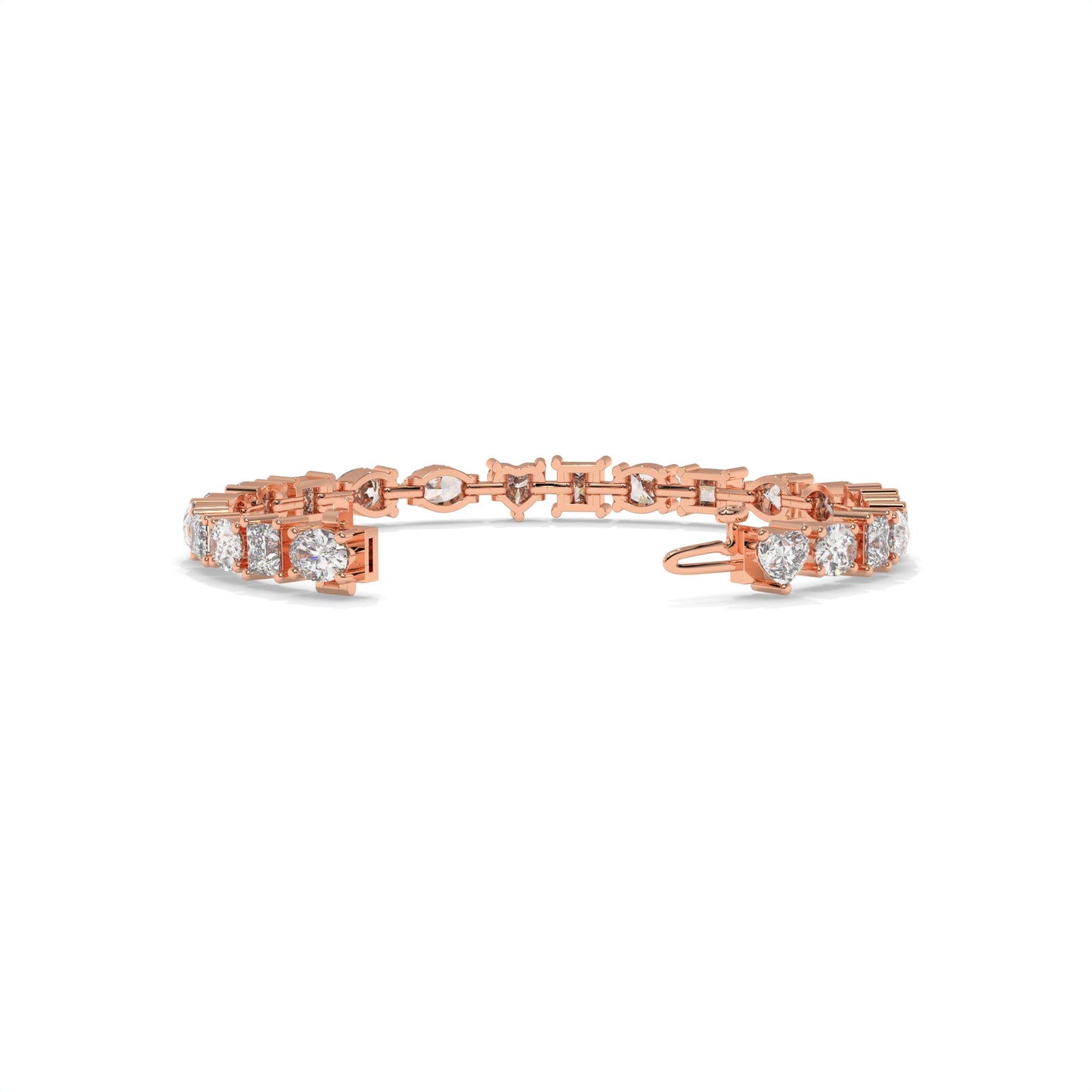 12.47 CTW Alternating Round Diamond Tennis Bracelet