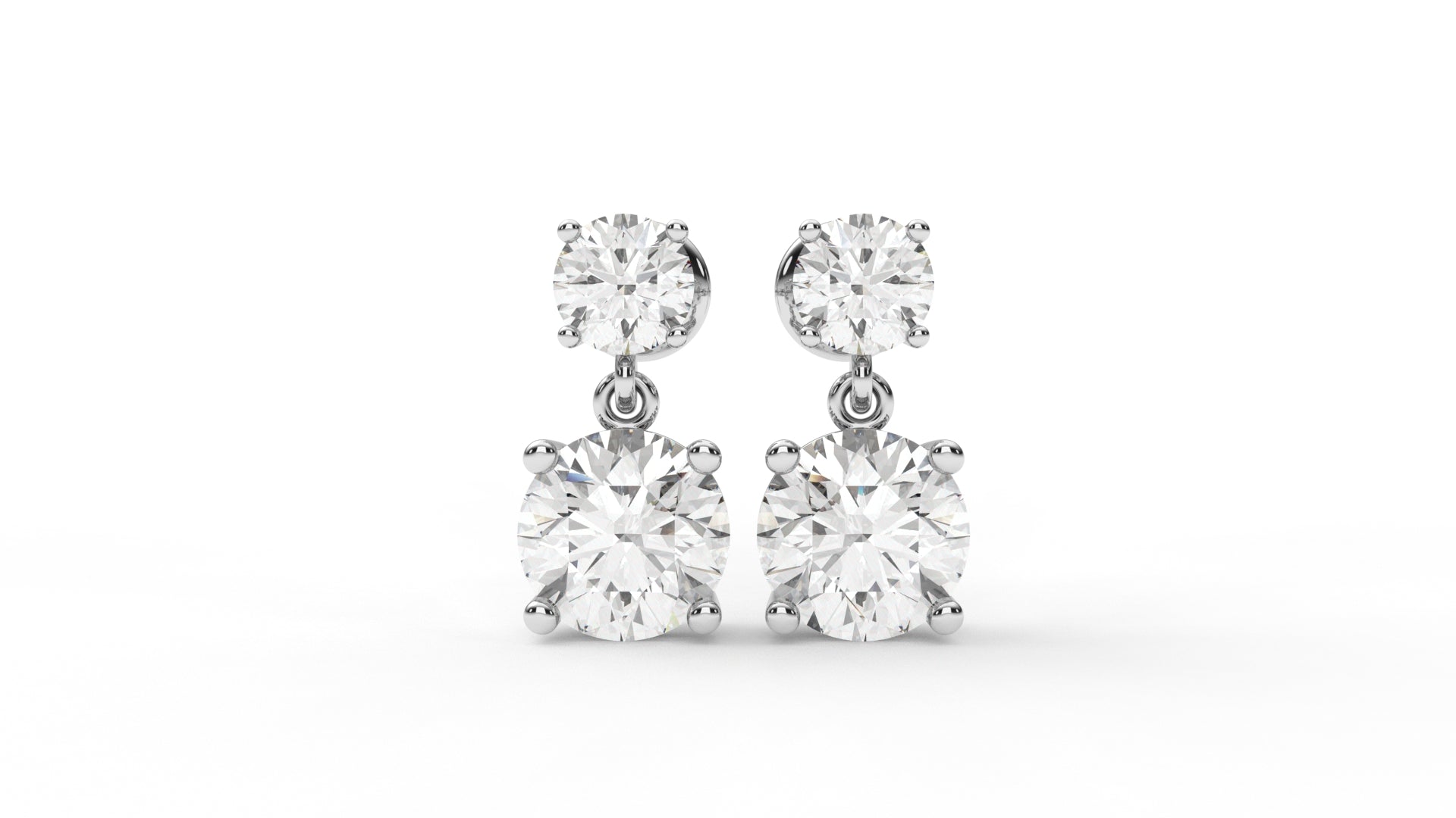 3.80 CTW Diamond Drop Earrings