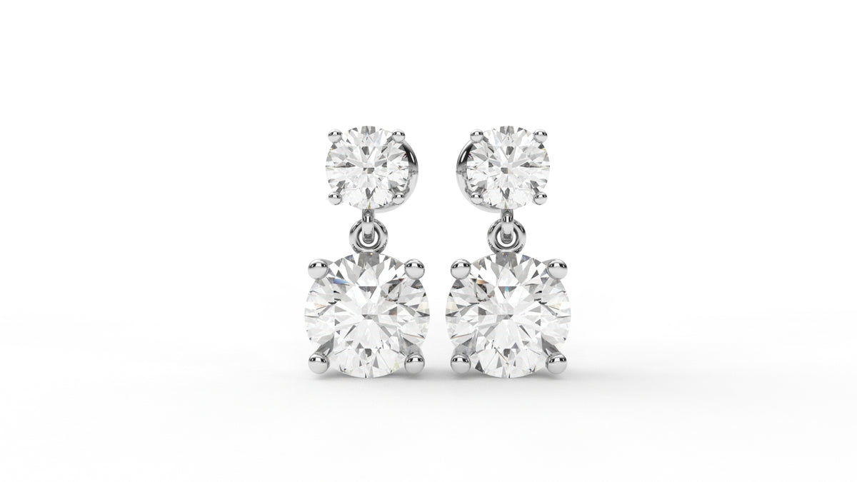 3.80 CTW Diamond Drop Earrings