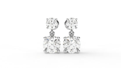3.80 CTW Diamond Drop Earrings