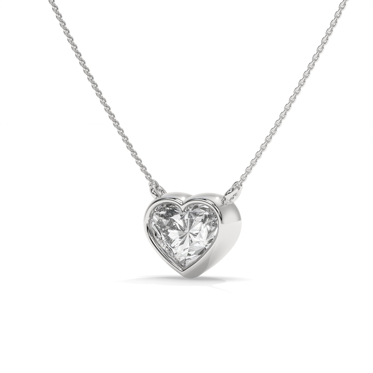 1.52 CTW Heart Solitaire Pendant Necklace