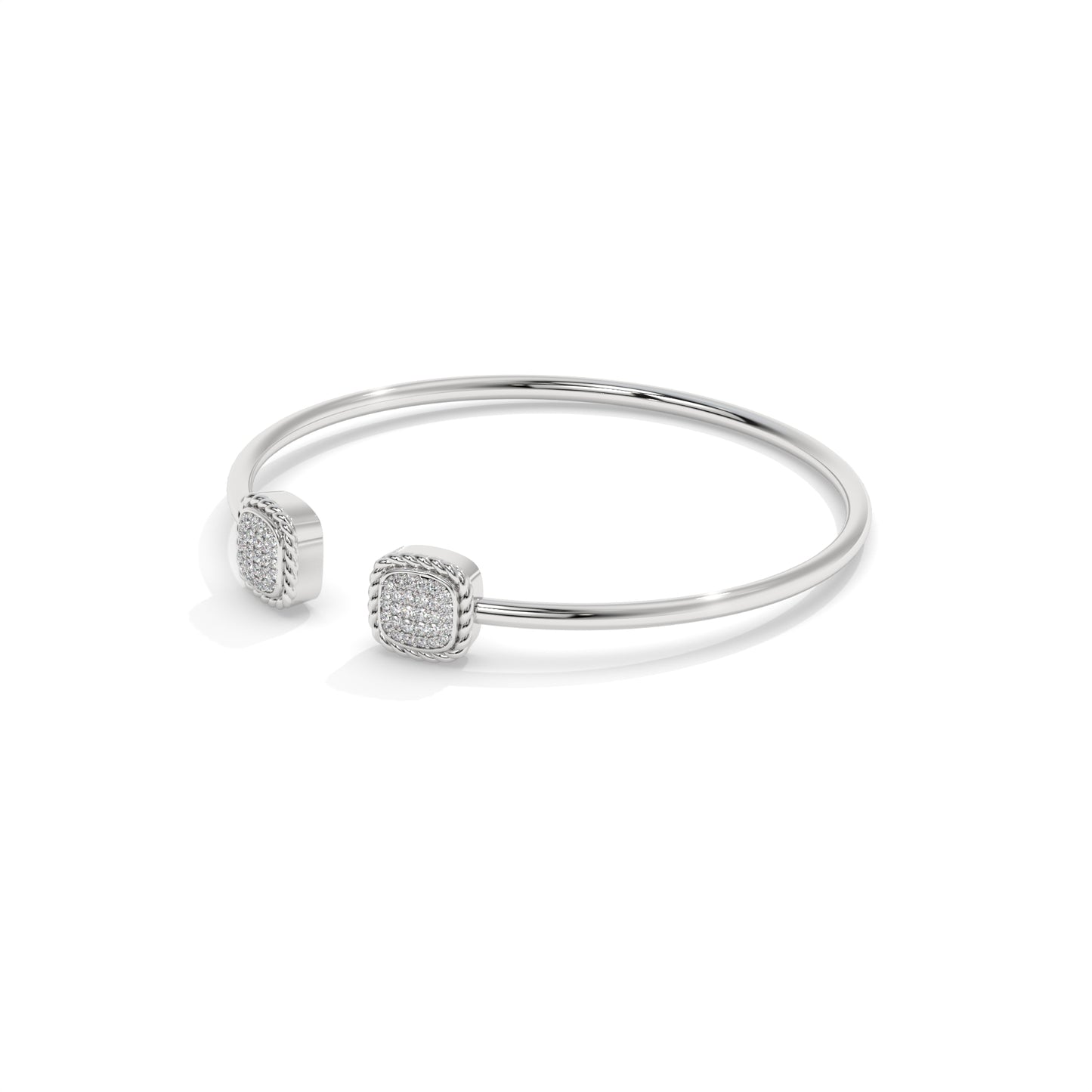 Open Cuff Diamond Bangle Bracelet – 0.40 CTW