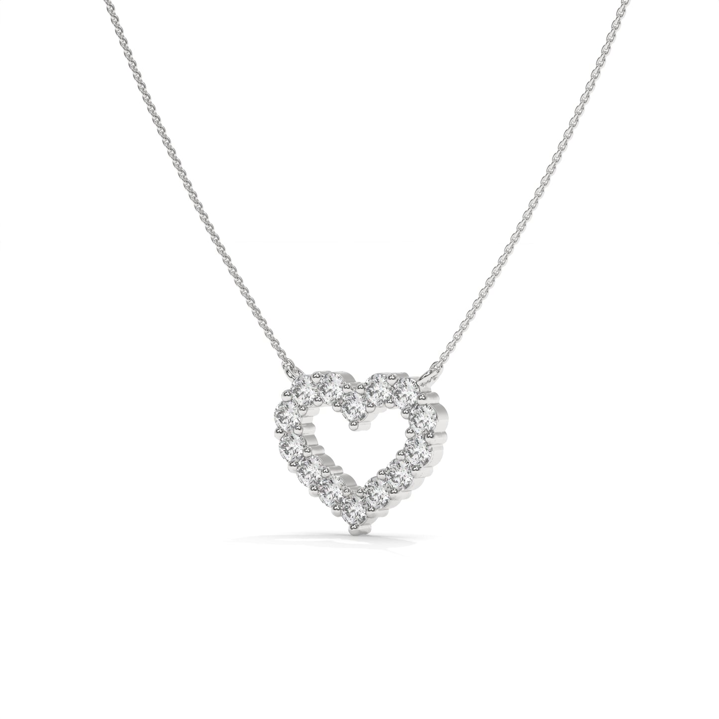 Open Heart Necklace – 0.48 CTW