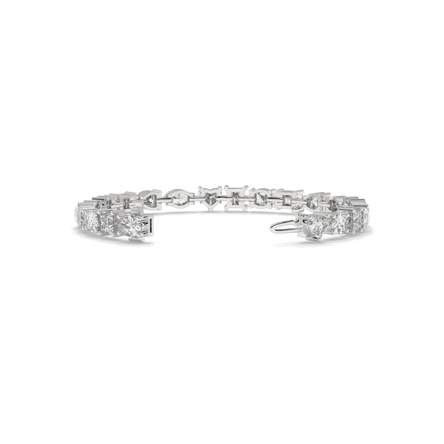 12.47 CTW Alternating Round Diamond Tennis Bracelet