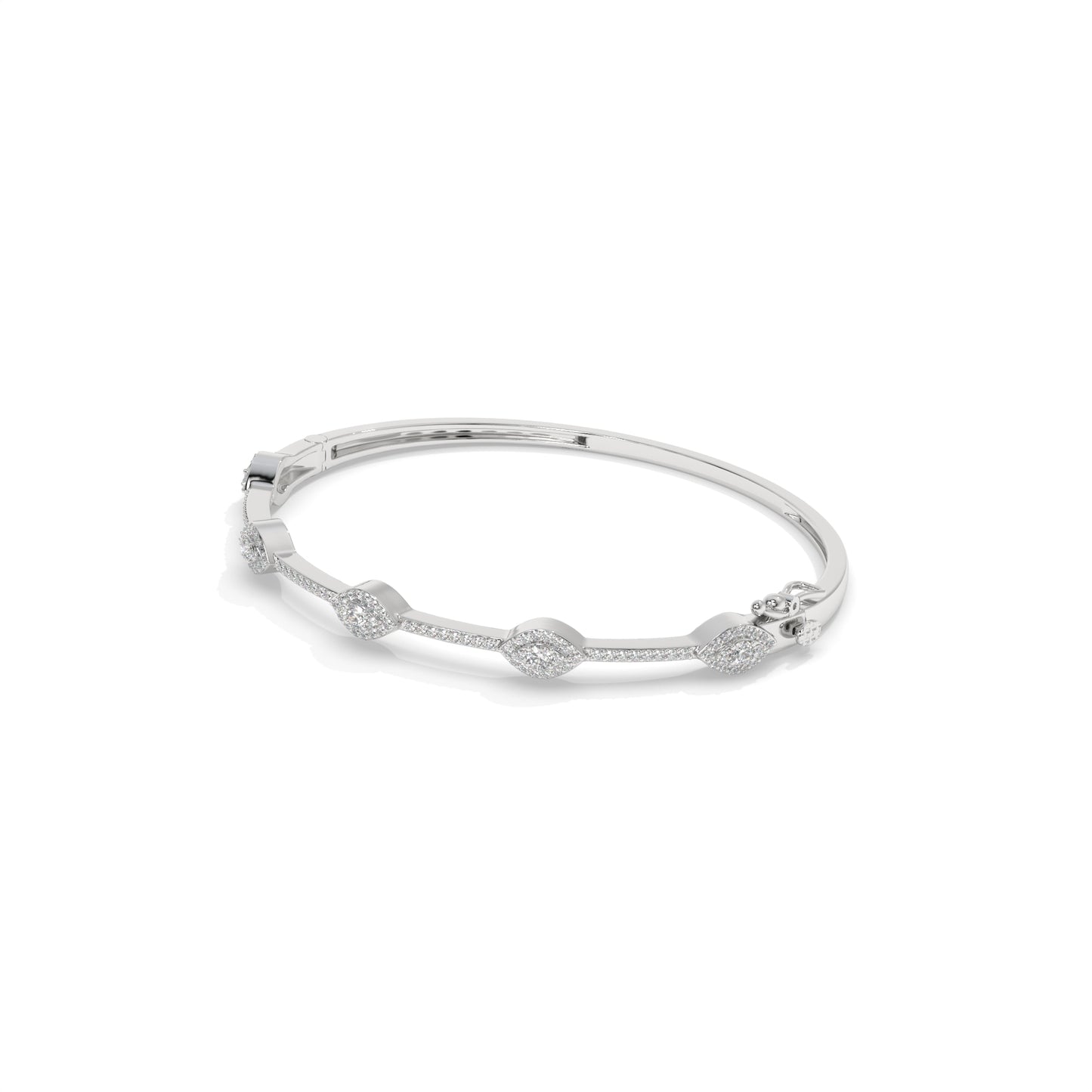 0.70 CTW Bezel Set Diamond Bangle Bracelet