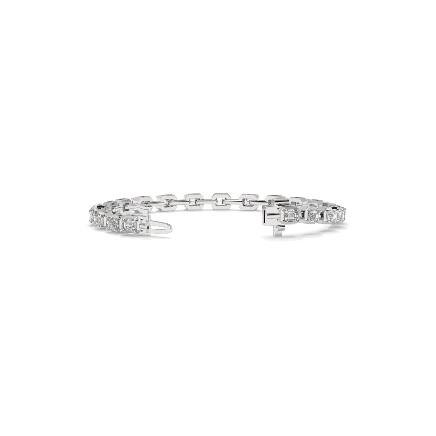 3.96 CTW Diamond Paperclip Link Bracelet