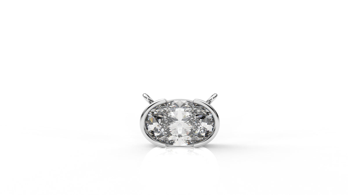 2.00 CTW Oval Diamond Solitaire Pendant