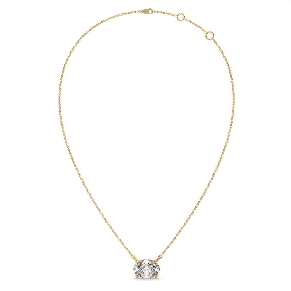 1.00 CT Round Diamond Solitaire Pendant Necklace