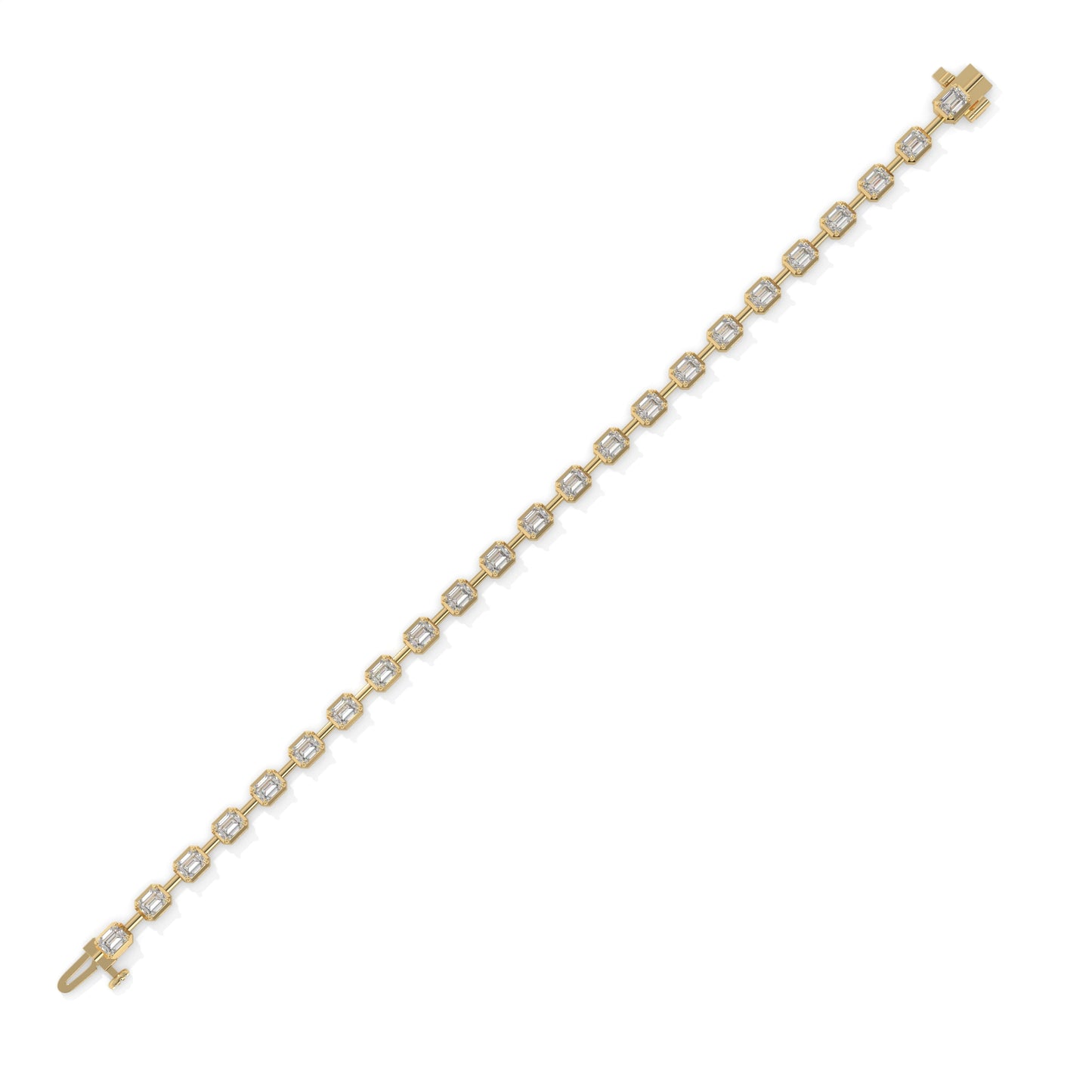 3.96 CTW Diamond Paperclip Link Bracelet