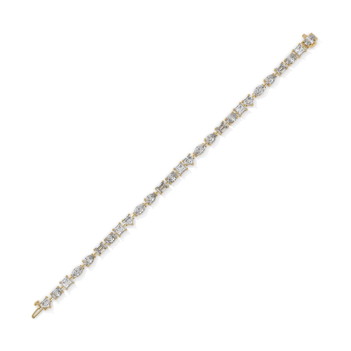 12.47 CTW Alternating Round Diamond Tennis Bracelet