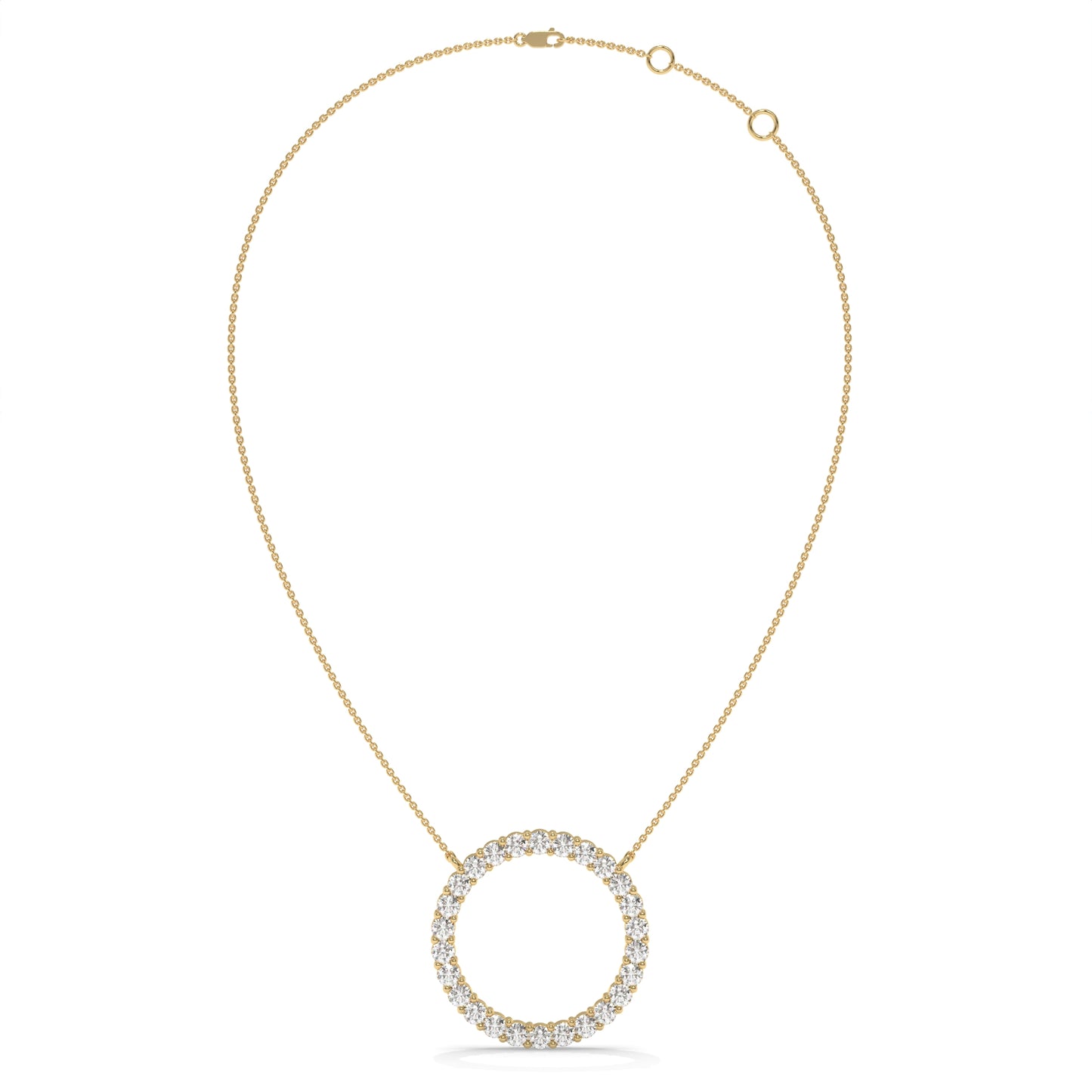 0.93 CTW Pear & Round Halo Diamond Pendant Necklace