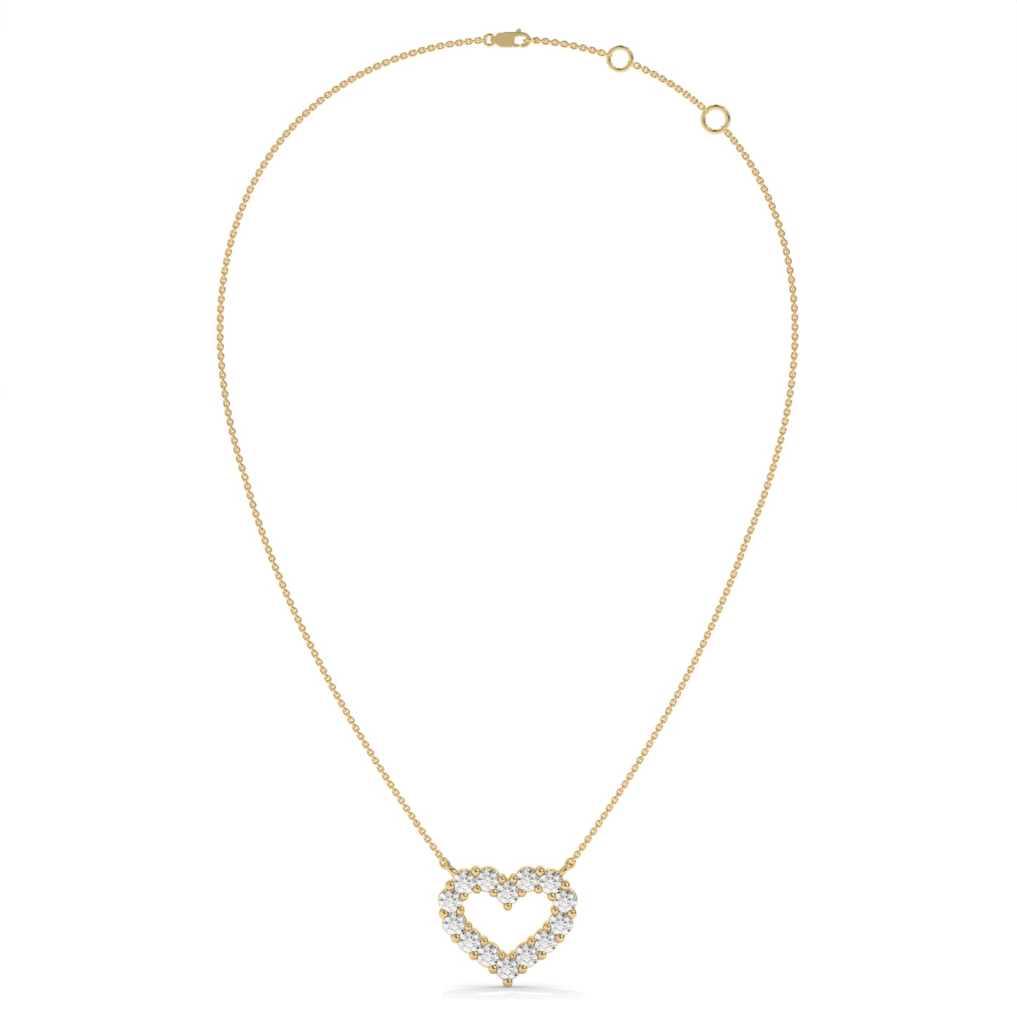 Open Heart Necklace – 0.48 CTW