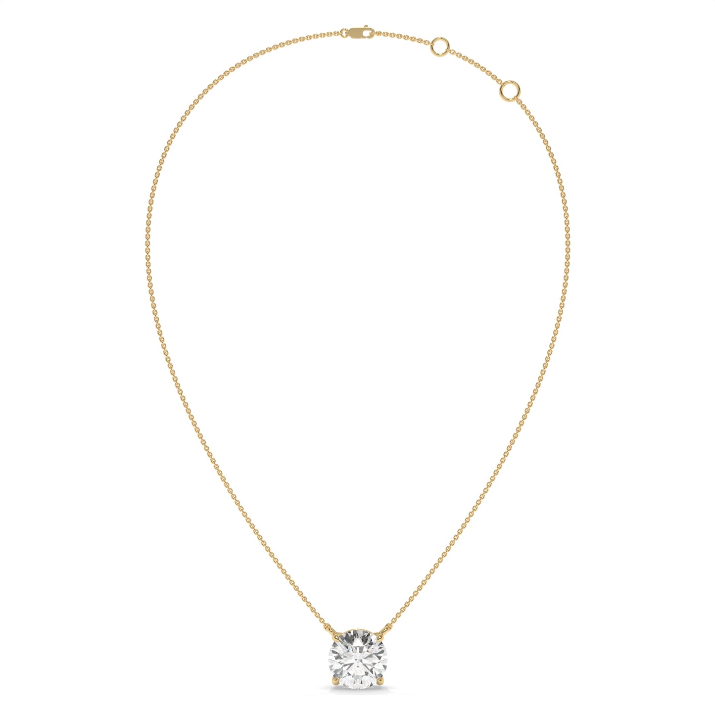 1.50 CT Round Lab-Grown Diamond Solitaire Pendant Necklace