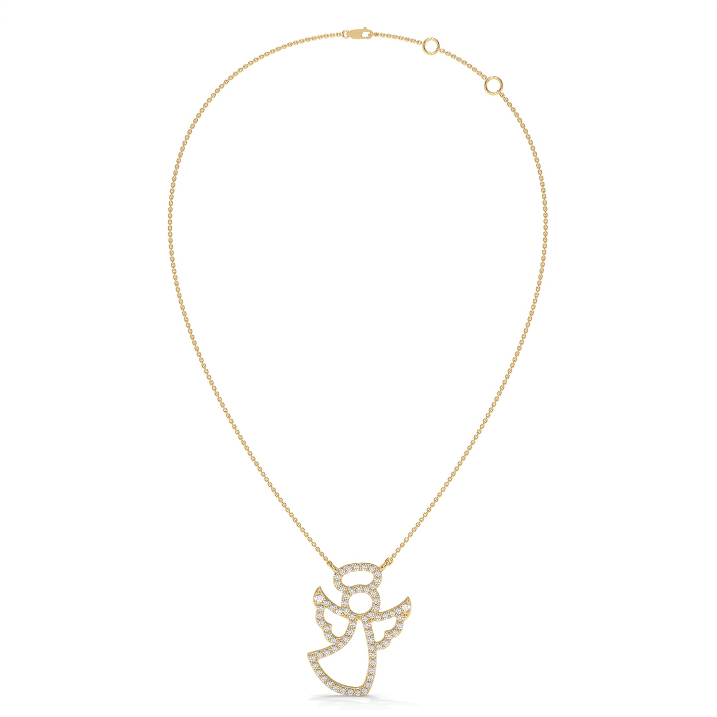 Angel Diamond Pendant Necklace - 0.27 CTW