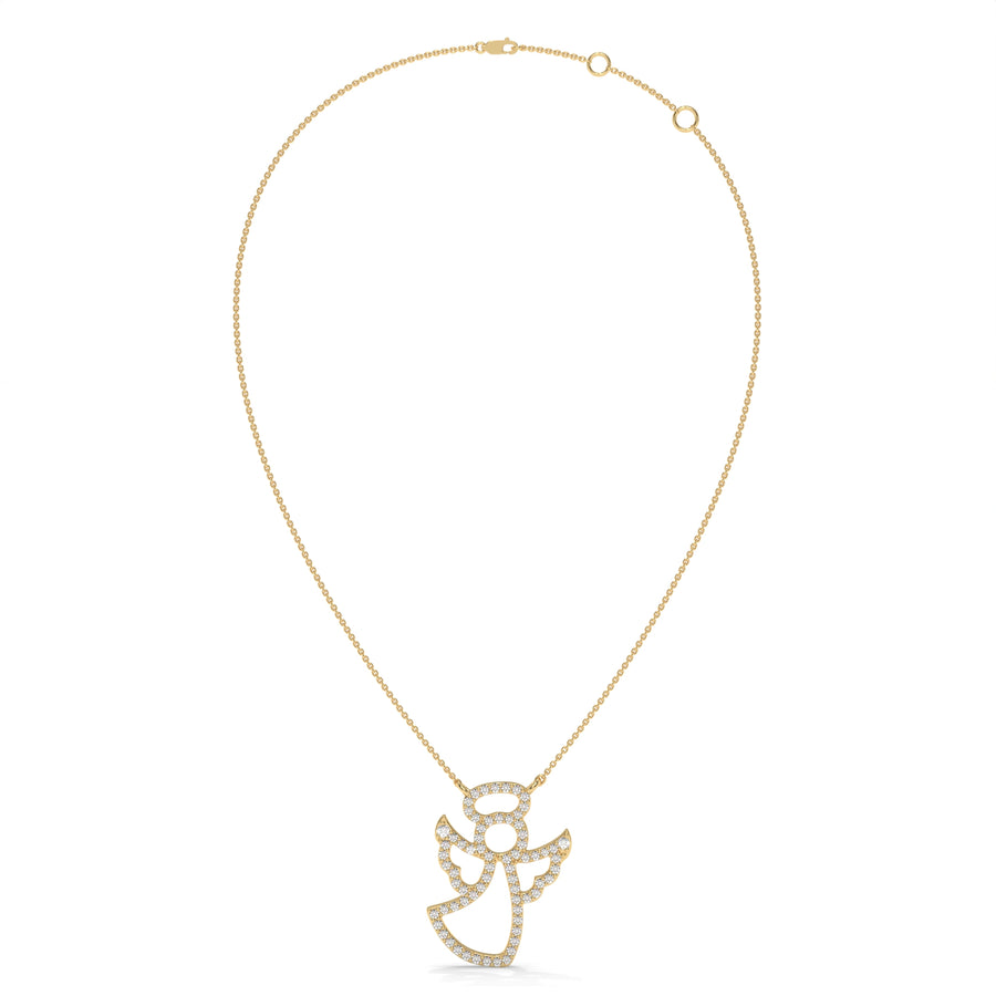 Angel Diamond Pendant Necklace - 0.27 CTW