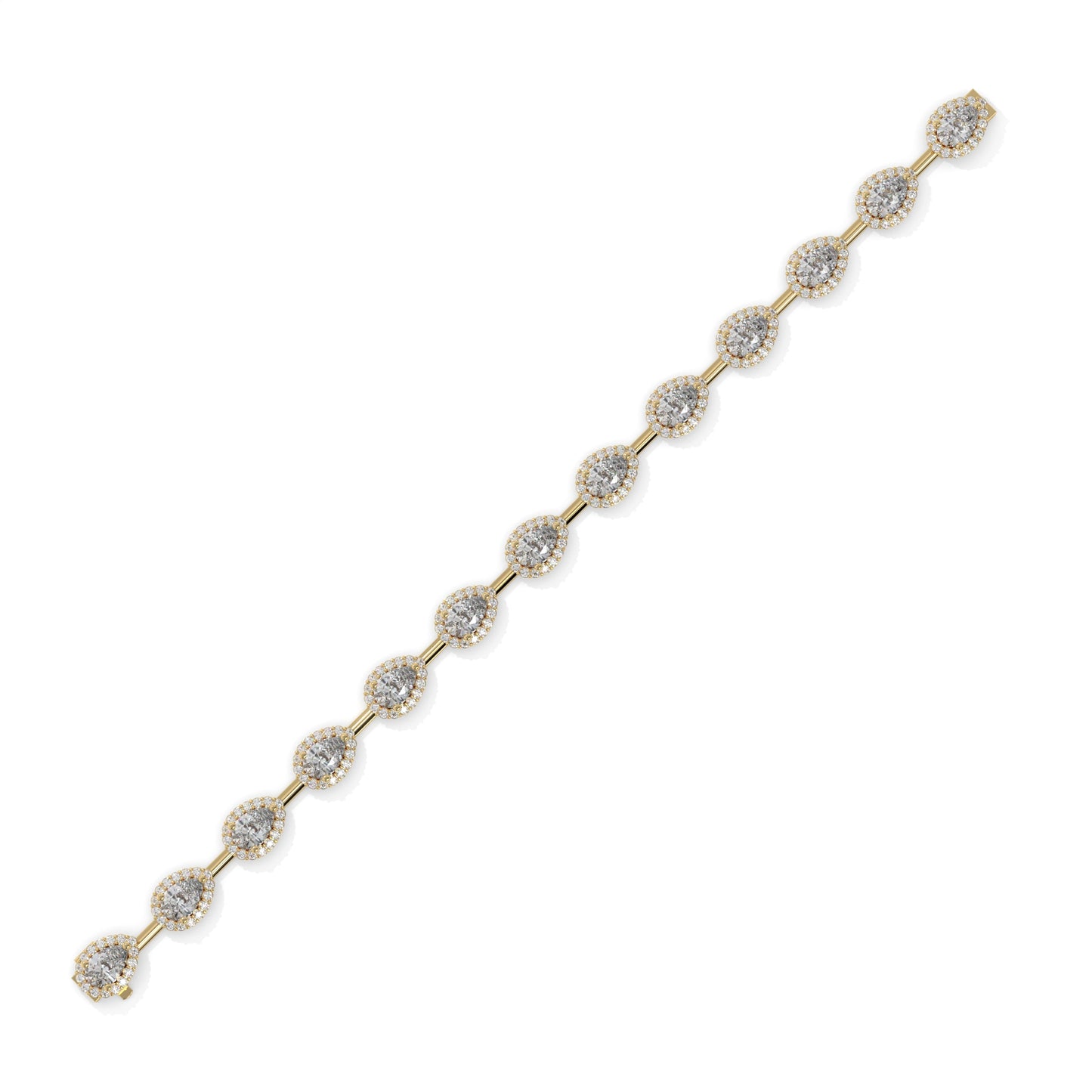 7.93 CTW  Diamond Floral Link Bracelet