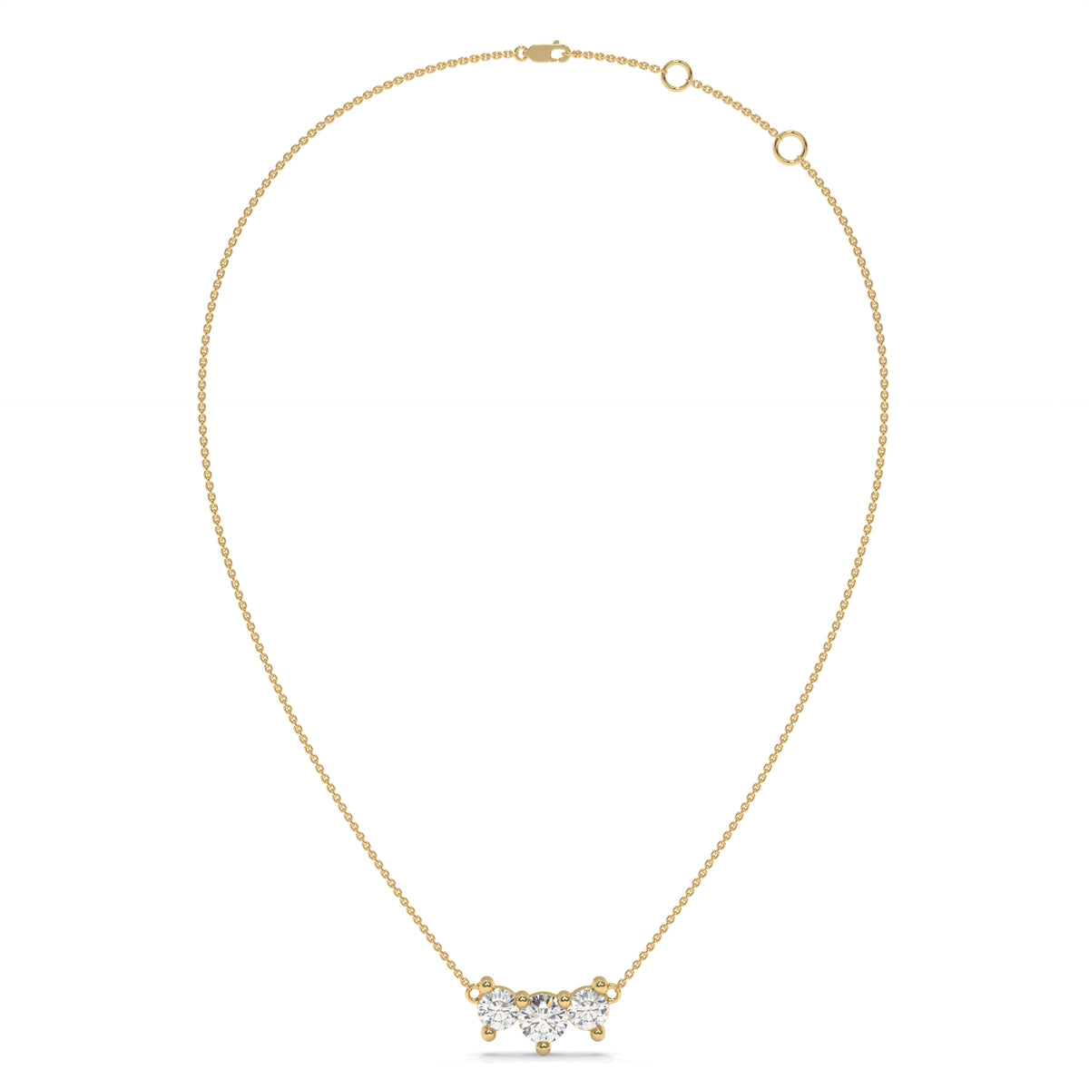 0.84 CT Diamond Cluster Bar Pendant Necklace