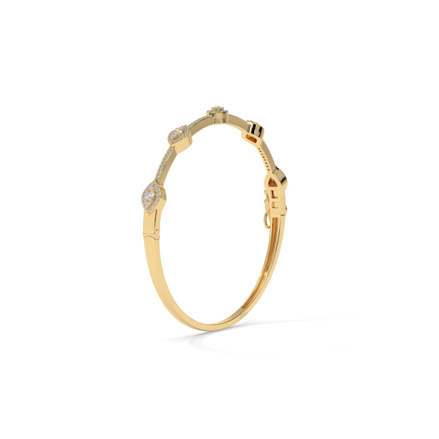 0.70 CTW Bezel Set Diamond Bangle Bracelet