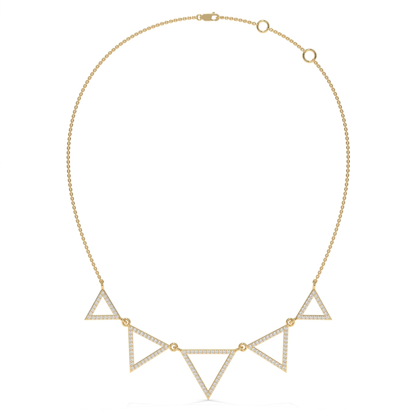 Geometric Diamond Station Necklace – 1.09 CTW