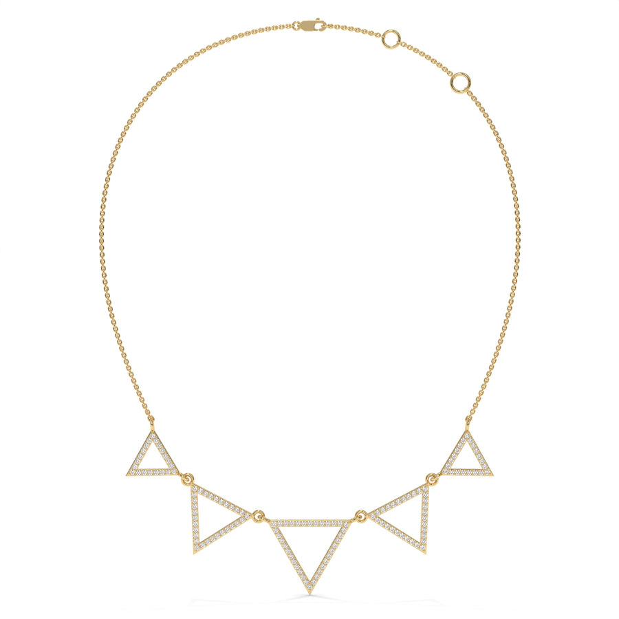 Geometric Diamond Station Necklace – 1.09 CTW